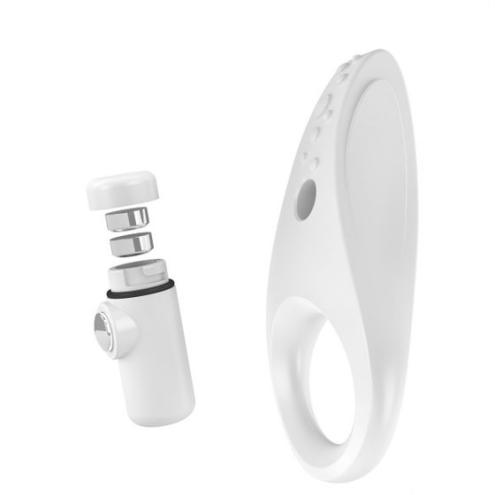 Эрекционное кольцо с вибрацией OVO B3 Vibrating Ring White