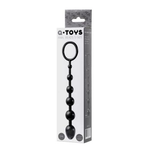 Анальний ланцюжок A-TOYS Anal chain silicone black 19,8 см