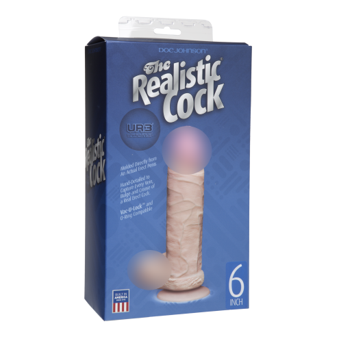 Фаллоимитатор Doc Johnson The Realistic Cock 6 inch White ULTRASKYN