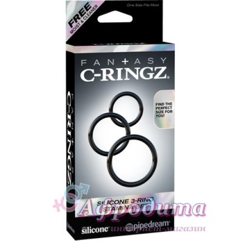 Эрекционные кольца - Fantasy C-Ringz Silicone 3-Ring Stamina Set