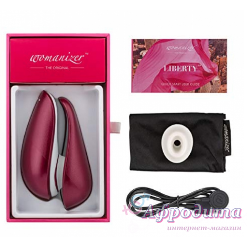 Вакуумный клиторальный стимулятор Womanizer Liberty Red