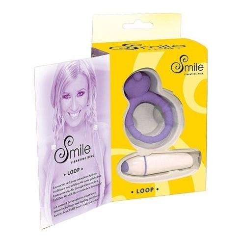 Эрекционное кольцо с вибрацией Smile Loop Vibr Ring Purple для влюбленной пары