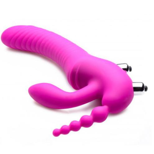 Страпон для тройной стимуляции Regal Rider Vibrating G Dildo для пары