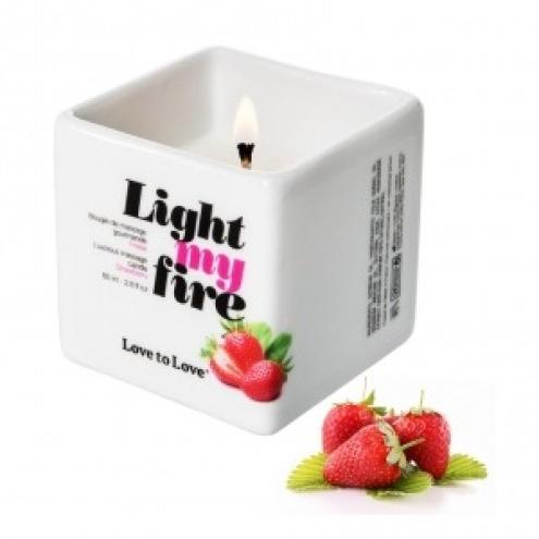 Массажная свеча Love To Love LIGHT MY FIRE Strawberry