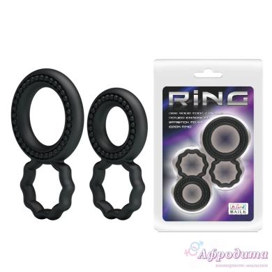 П. Набор эрекционных колец Ring Set Double-Ring Black