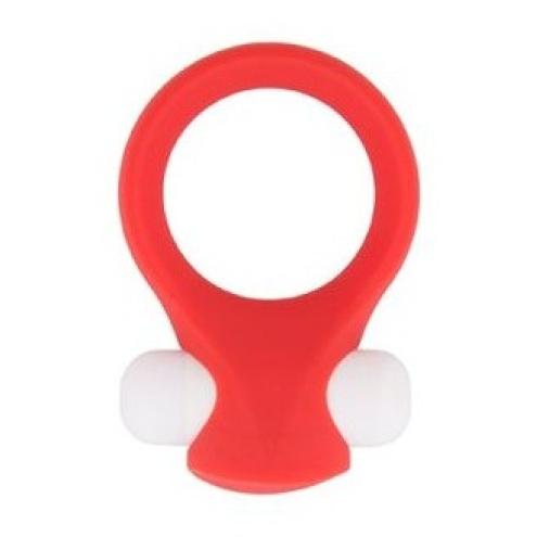 Эрекционное кольцо с вибрацией LIT-UP SILICONE STIMU RING 2 RED