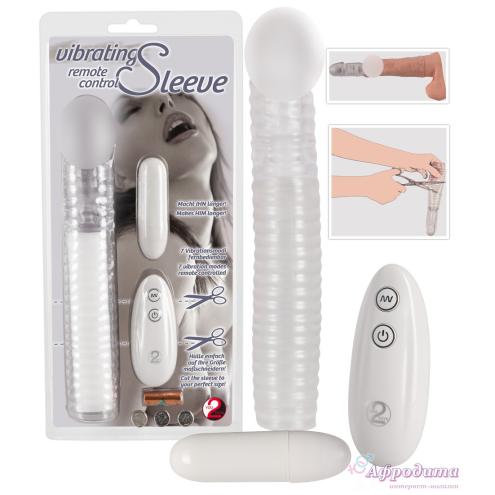 П. Насадка на пенис с вибрацией Vibrating Sleeve & remote cont PenishuĽlle mit Vibration