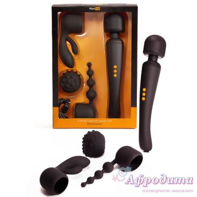 Вибратор-микрофон с насадками Pornhub Supercharge Wand Set