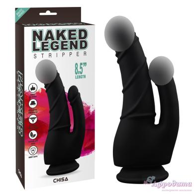 Двойной фаллоимитатор - Naked Legend Stripper Double Dildo black
