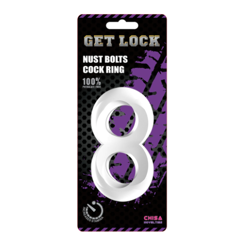 Эрекционное кольцо Duo Cock 8 Ball Ring clear