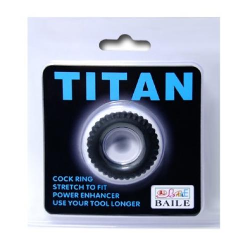 Эрекционное кольцо TITAN cock ring blue продлит любовные ночи