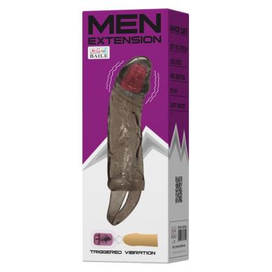 П. Насадка с вибрацией Men Extension Vibrating Penis Sleeve - 2