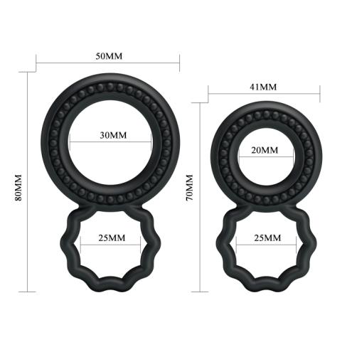 П. Набор эрекционных колец Ring Set Double-Ring Black