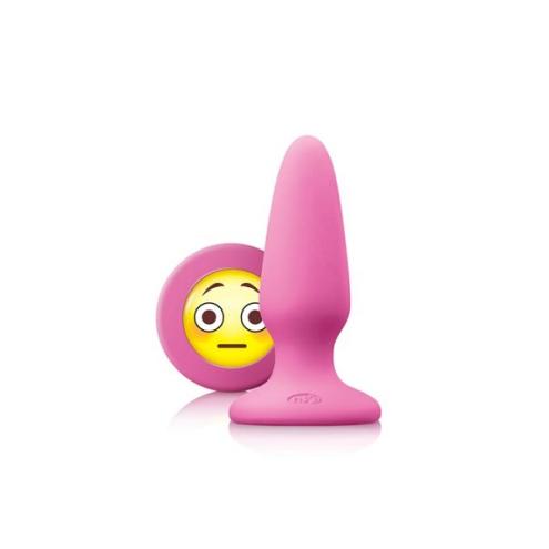 Силиконовая анальная пробка с кристаллом в виде смайлика NS Novelties Mojis Plug #OMG Medium