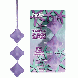 Вагинальные шарики TRIPLE D-SIGN BEADS оригинальной формы с гладкой поверхностью! - 1