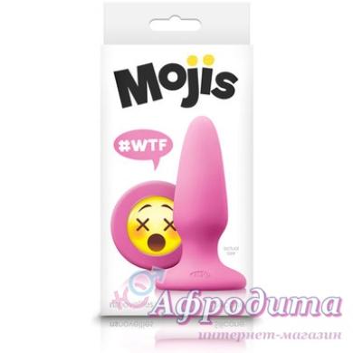 Силиконовая анальная пробка с кристаллом в виде смайлика NS Novelties Mojis Plug #WTF Medium