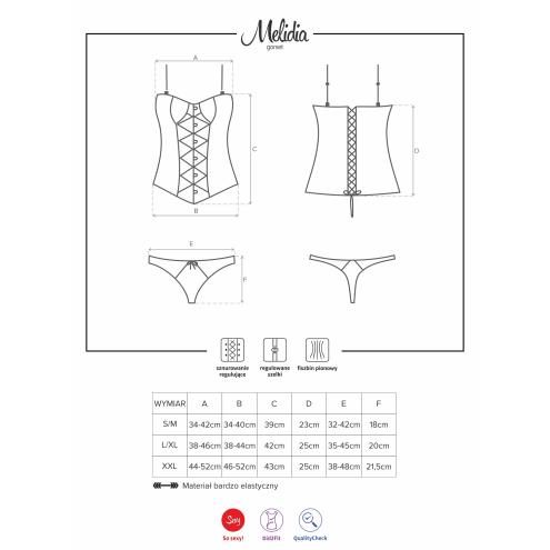 Эротический корсет Melidia corset для очаровательных соблазнительниц