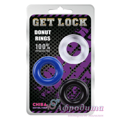 Набор эрекционных колец Get Lock Donut Rings Assorted 3 Pack