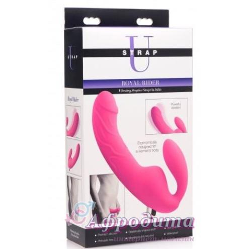 Страпон Royal Rider Vibrating Silicone Strapless  Strap On Dildo