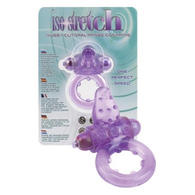 Насадка с вибрацией Nubby Clitoral Probe Cockring Lavender