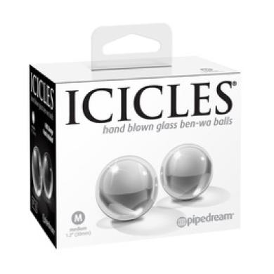 Вагинальные шарики Icicles No.42 Glass Ben-Wa Balls созданы для шикарных женщин