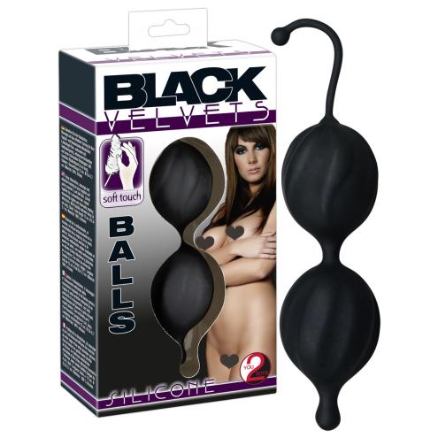 Вагинальные шарики Black Velvet Silicone Balls для эффективных тренировок