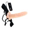 Полый фаллопротез REALISTIC HOLLOW STRAP ON VIBRATOR 8INCH это шикарный вариант для любовных игр