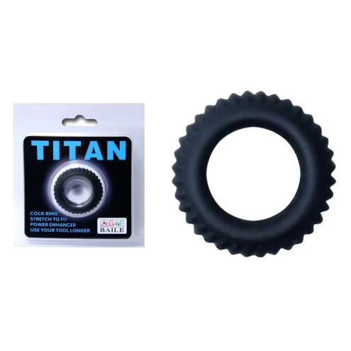 Эрекционное кольцо TITAN cock ring blue продлит любовные ночи