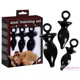 Набір анальних пробок Anal Training Set чорний - 1