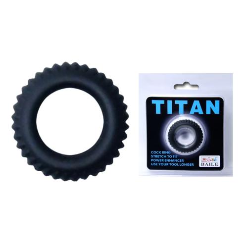 Эрекционное кольцо TITAN cock ring blue продлит любовные ночи