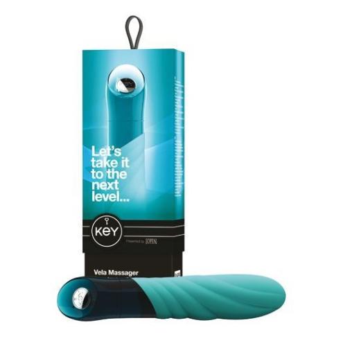 Классический вибратор KEY Vela Massager Robin Blue