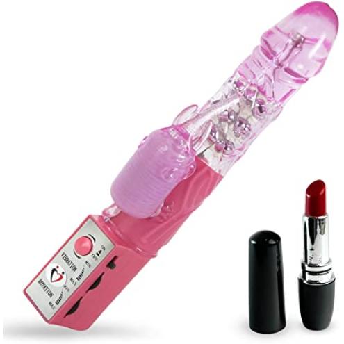 Гелевый вибратор Hot Lady Vibrator с клиторальным стимулятором