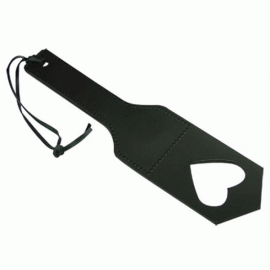 Шлепалка кожаная с сердечком - 1