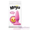 Силиконовая анальная пробка с кристаллом в виде смайлика NS Novelties Mojis Plug #ILY Medium