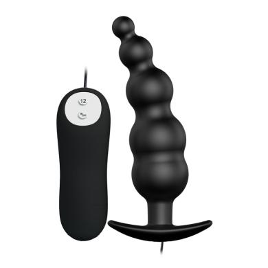 Анальная пробка с вибрацией Pretty Love Vibrating Butt Plug Black 