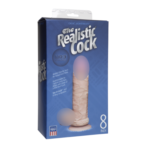 Фаллоимитатор Doc Johnson The Realistic Cock 8 inch White ULTRASKYN