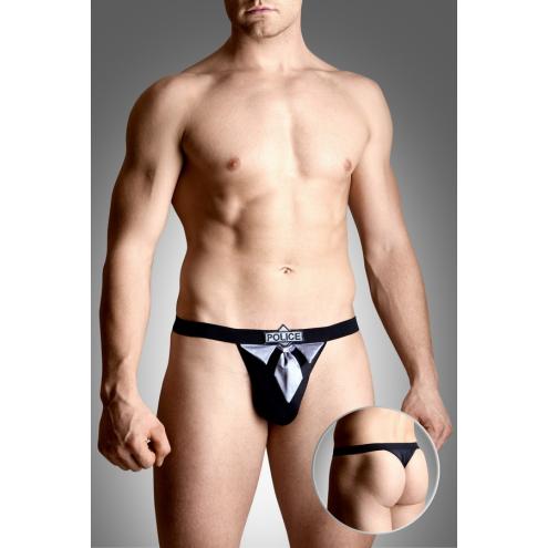 Чоловічі стрінги з написом POLICE Mens Thongs 4490 Soft Line для найбажаніших