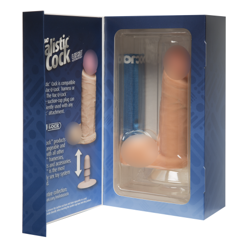 Фаллоимитатор Doc Johnson The Realistic Cock 6 inch White ULTRASKYN