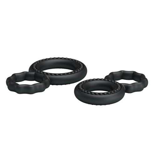 П. Набор эрекционных колец Ring Set Double-Ring Black