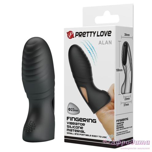 П. Вибронасадка на палец Pretty Love Alan Finger Vibrator Black