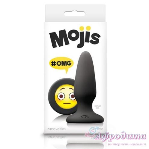 Анальная пробка с кристаллом в виде смайлика NS Novelties Mojis Plug #OMG Medium