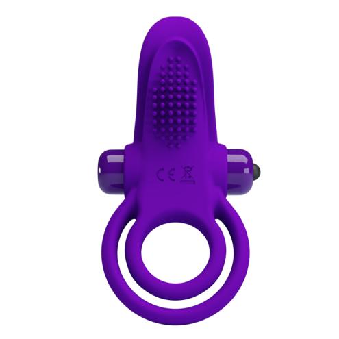 Двойное эрекционное виброкольцо Pretty Love Vibro Penis Ring Purple