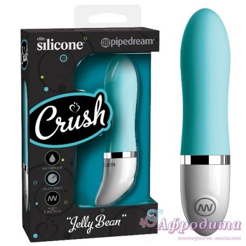 Мини-вибратор Pipedream Crush Jelly Bean бирюзового цвета