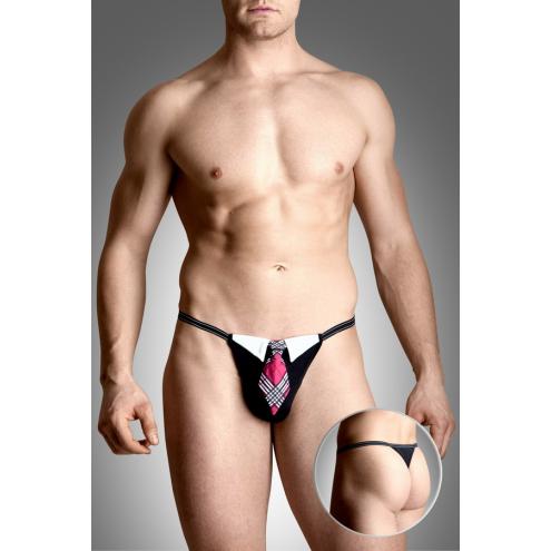 Мужские стринги с галстуком Mens thongs 4491 Soft Line аксессуар для пылких и незабываемых