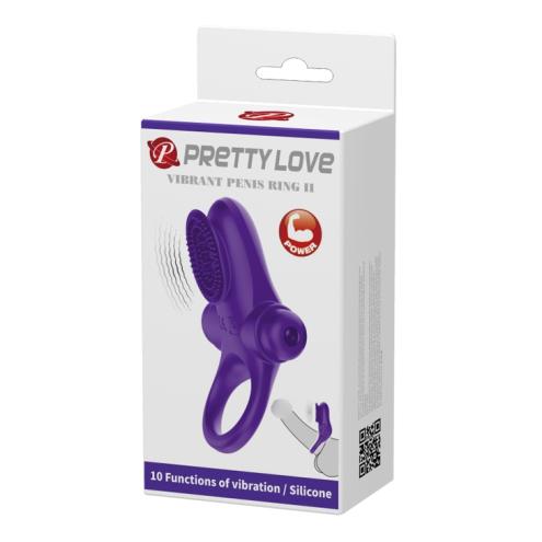 Эрекционное кольцо - Pretty Love Vibro Penis Ring II Blue