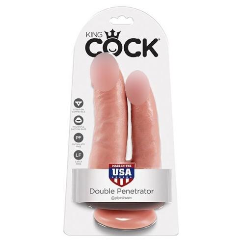 Фаллоимитатор двойной KING COCK DOUBLE PENETRATOR FLESH