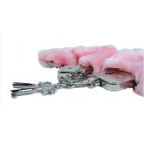 Наручники с мехом Handschellen Love Cuffs Rose внесут новые ощущения в Ваш секс