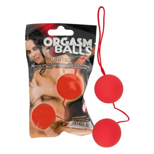 Вагинальные шарики Red Love Balls, с гипоаллергенной нитью для чувствительных женщин.