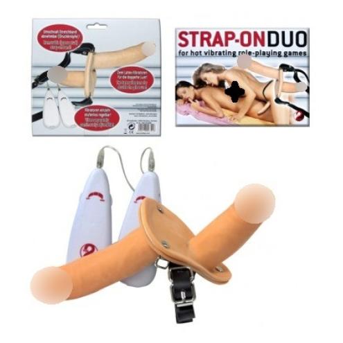 Страпон для женщин с вибрацией Strap-On Duo