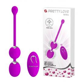 Вагинальные шарики с дистанционным пультом управления Pretty Love Willie Vibrating Kegel Balls - 1
